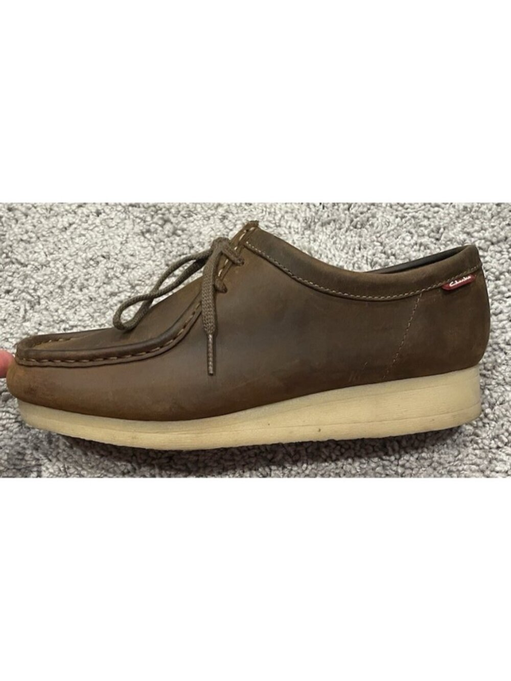 Clarks Women's Padmora Brown Nubuck Leather Oxford Moccasin Shoes Size 10
